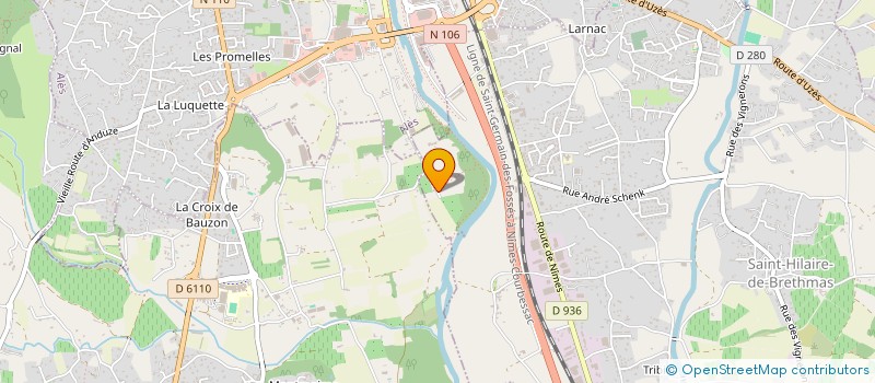 localisation de l'entreprise ASSOC ANIMATION ST HILAIRE BRETHMAS  SAINT-HILAIRE-DE-BRETHMAS