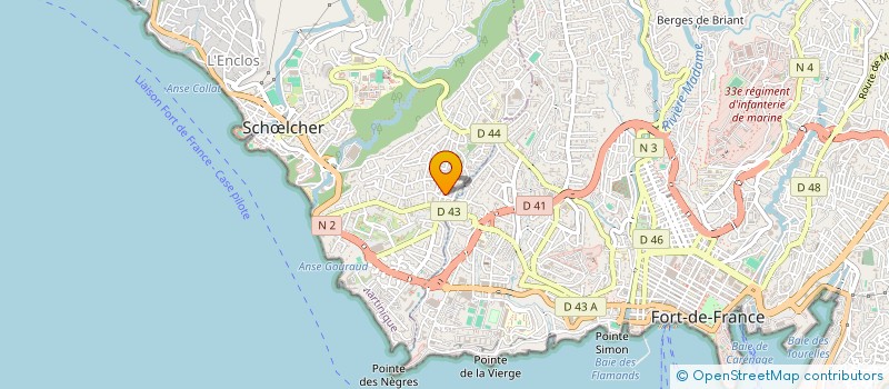 localisation de l'entreprise ASSOC ANTILL DEVEL COMMUN ARTIS AUDIO  SCHOELCHER