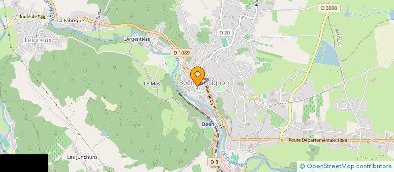 localisation de l'entreprise ASSOC ANZON LIGNON DU PERSONNEL PASTORAL à BOEN-SUR-LIGNON