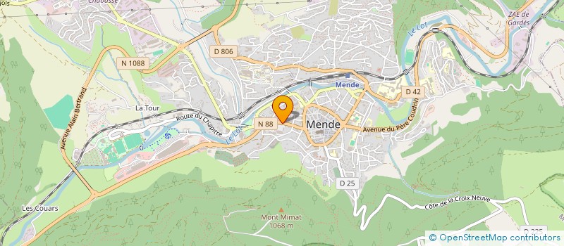 localisation de l'entreprise ASSOC.ART MUSIQ.LOZERE ROMANE à MENDE
