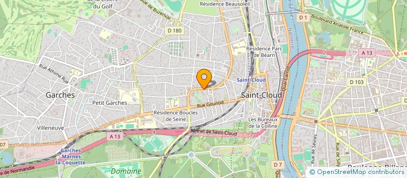 localisation de l'entreprise ASSOC ARTIS TAXI RADIO ST CLOU à SAINT-CLOUD