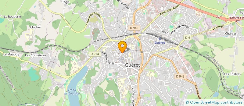 localisation de l'entreprise ASSOC ASSURANCE ELEVES ECOLES PUBLIQUES  GUERET