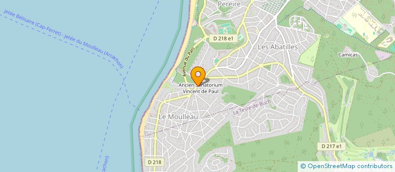 localisation de l'entreprise ASSOC AU MOULLEAU AVEC VINCENT DE PAUL à ARCACHON