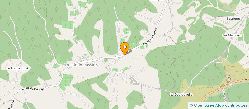 localisation de l'entreprise ASSOC AU PETIT GALOP  TRESPOUX-RASSIELS