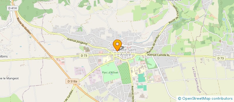 localisation de l'entreprise ASSOC AUMONERIES SCOLAIRES DE LA BIEVRE  LA COTE-SAINT-ANDRE