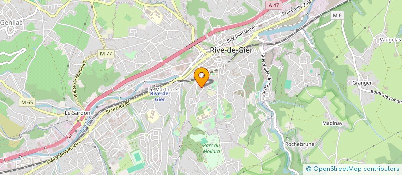 localisation de l'entreprise ASSOC AUTHENTIQUE CLUB  RIVE-DE-GIER