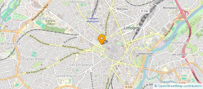 localisation de l'entreprise ASSOC AUTONOME PARENTS ELEVES à LIMOGES