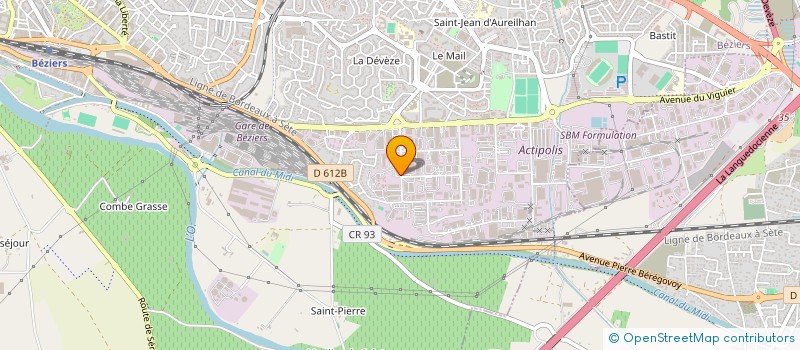 localisation de l'entreprise ASSOC BEZIERS MEDITERRANEE INSERTION EMP à BEZIERS