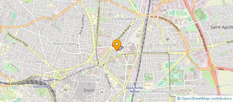 localisation de l'entreprise ASSOC BUGADA M.FRANCOISE ET ROUSSELLE E. à DIJON