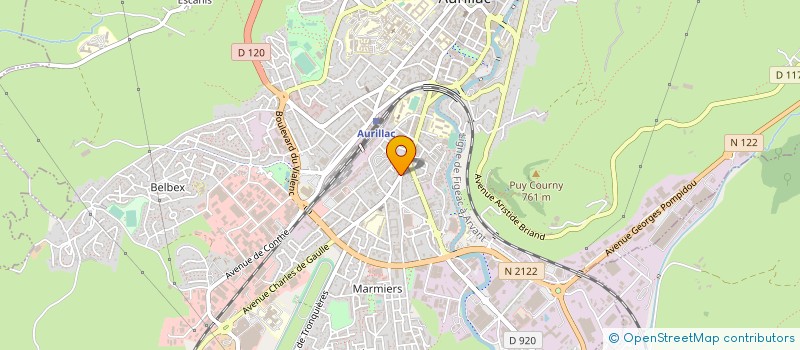 localisation de l'entreprise ASSOC CANTALIENNE AIDE REMISE AU TRAVAIL à AURILLAC