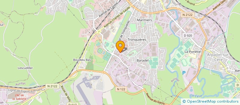 localisation de l'entreprise ASSOC CANTALIENNE DES AMIS DE LA LECTURE à AURILLAC