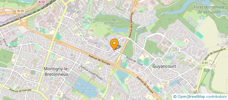 localisation de l'entreprise ASSOC CAP ST JACQUES  GUYANCOURT