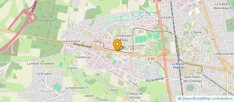 localisation de l'entreprise ASSOC CENT MUSICAL UNIVERSITAIRE DU MANS  LE MANS
