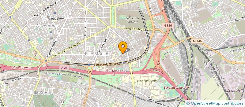 localisation de l'entreprise ASSOC CENTRE ACTIVITE POUR L'EMPLOI à LILLE