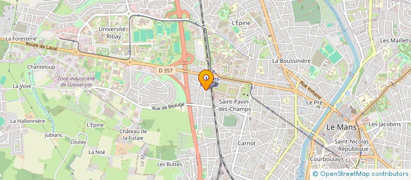 localisation de l'entreprise ASSOC CENTRE DE VACANCES LE GOELAND  LE MANS