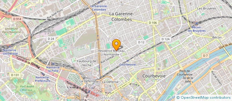 localisation de l'entreprise ASSOC CENTRE EDUC E SEGUIN à COURBEVOIE