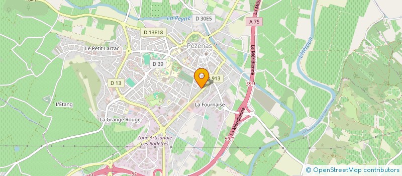 localisation de l'entreprise ASSOC CENTRE HERAULT à PEZENAS