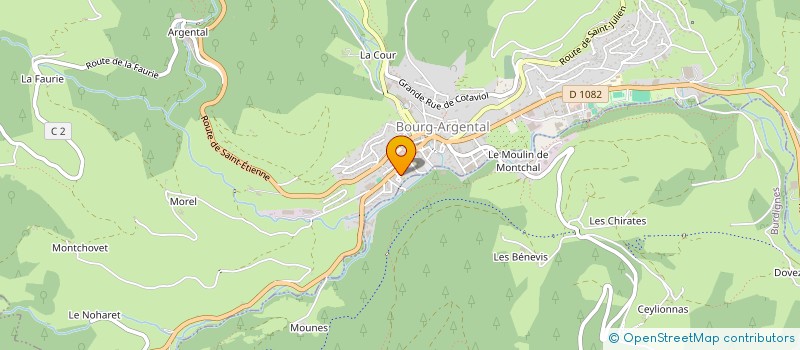 localisation de l'entreprise ASSOC CENTRE SOCIAL RURAL CANTONAL à BOURG-ARGENTAL