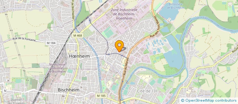 localisation de l'entreprise ASSOC CENTRE SOCIO CULTUREL DU RIED  HNHEIM