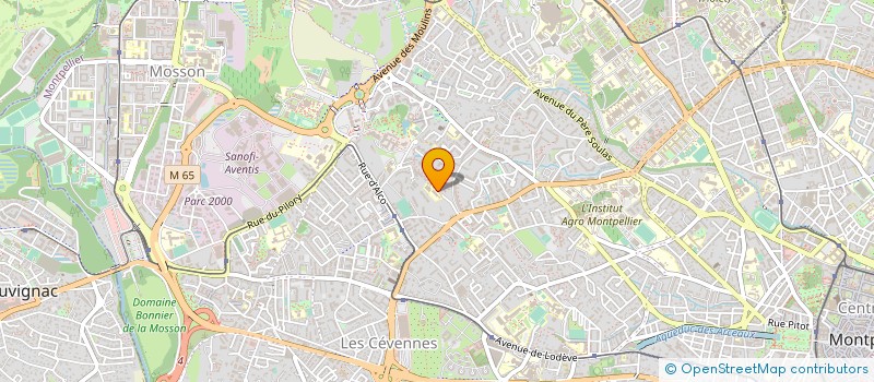 localisation de l'entreprise ASSOC.CEVENNES POUR INSERTION LOISIRS ET L'EDUCATION à MONTPELLIER