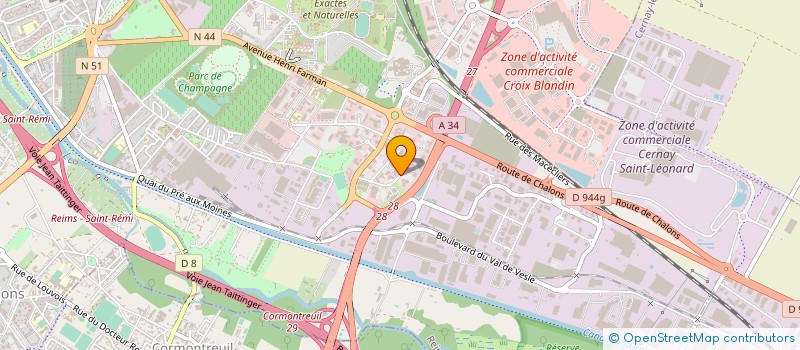 localisation de l'entreprise ASSOC CHAMPAGNE FORMATION à REIMS