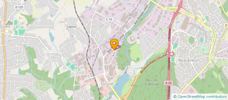 localisation de l'entreprise ASSOC CHANTIERS DES CHEMINS JACQUAIRES à LIMOGES
