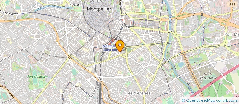 localisation de l'entreprise ASSOC CHANTIERS VACANCES REGION à MONTPELLIER