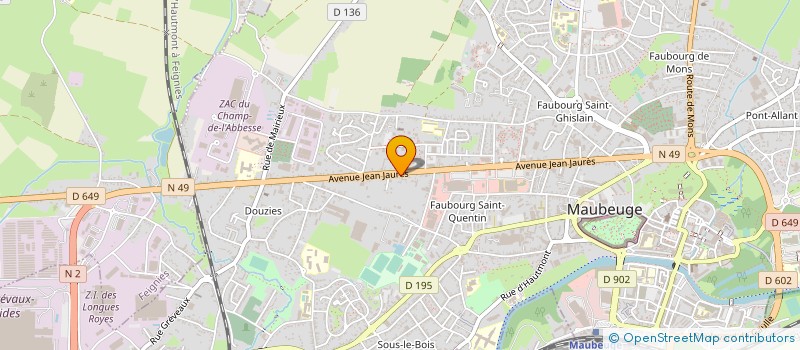 localisation de l'entreprise ASSOC CHERCHEURS EMPLOI POUR INSERTION ET DEVELOPPEMENT à MAUBEUGE