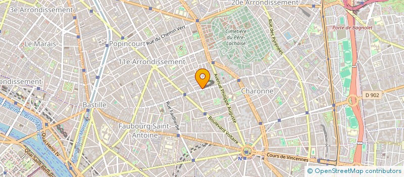 localisation de l'entreprise ASSOC CIE THEATRALE CAZARIL  PARIS