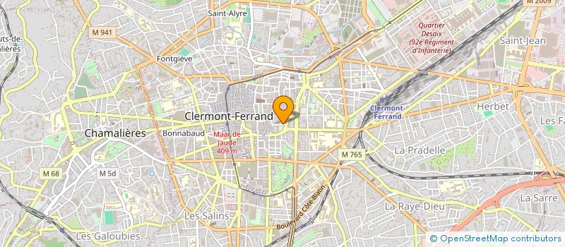 localisation de l'entreprise ASSOC CLERMONTOISE LES AMIS DU JAZZ  CLERMONT-FERRAND