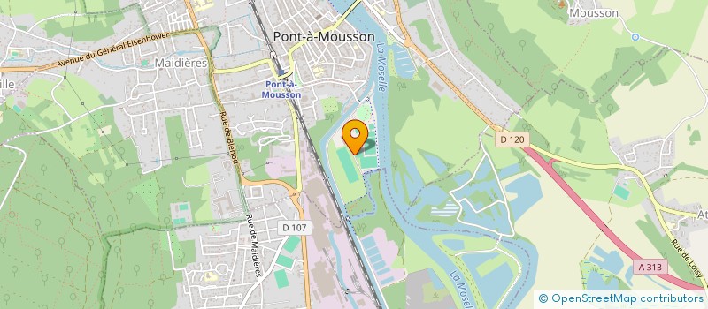 localisation de l'entreprise ASSOC CLUB DE L AMITIE  PONT A MOUSSON