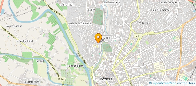 localisation de l'entreprise ASSOC CLUB ST GENIES à BEZIERS