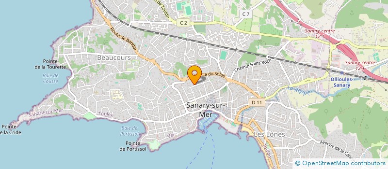 localisation de l'entreprise ASSOC CLULTINELLE EGLISE REFORMEE SANARY  SANARY-SUR-MER