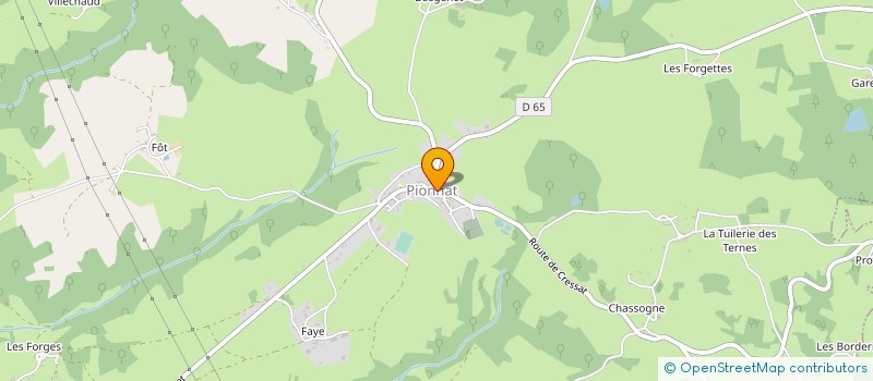 localisation de l'entreprise ASSOC COM DE CHASSE AGREEE à PIONNAT