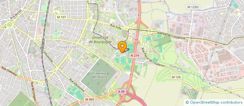localisation de l'entreprise ASSOC COMITE DE COTE D'OR ATHLETISME à DIJON