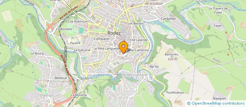localisation de l'entreprise ASSOC COMITE ENTREPRISE DU ROUERGUE à RODEZ