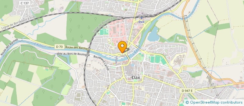 localisation de l'entreprise ASSOC COMITE FETES DES TONNELIERS à DAX
