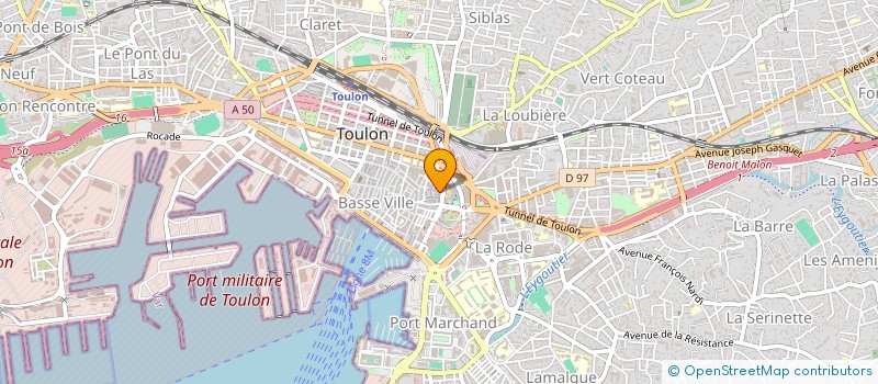 localisation de l'entreprise ASSOC COMITE GESTION RESTAURANT IMPOTS à TOULON