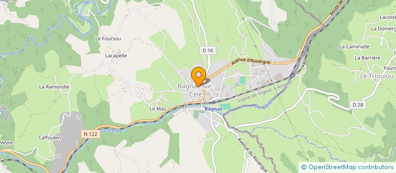 localisation de l'entreprise ASSOC COMMERC ARTIS DE BAGNAC SUR CELE  BAGNAC-SUR-CELE