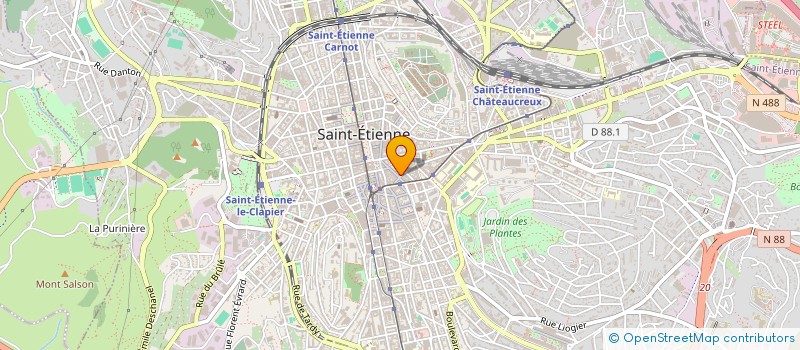 localisation de l'entreprise ASSOC COMMERCIALE PIERRE-BERARD-TRAVERSIERE-LIBERATION  SAINT-ETIENNE