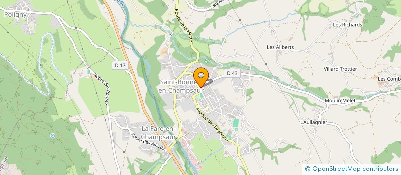 localisation de l'entreprise ASSOC COMMUNALE CHASSE AGREEE  SAINT-BONNET-EN-CHAMPSAUR