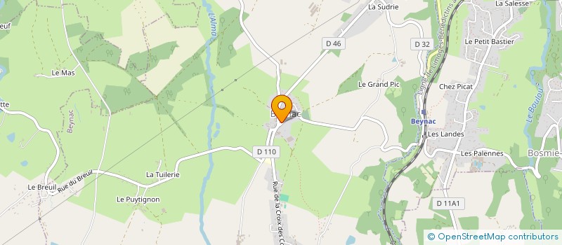 localisation de l'entreprise ASSOC COMMUNALE DE CHASSE à SAINT-YRIEIX-SOUS-AIXE