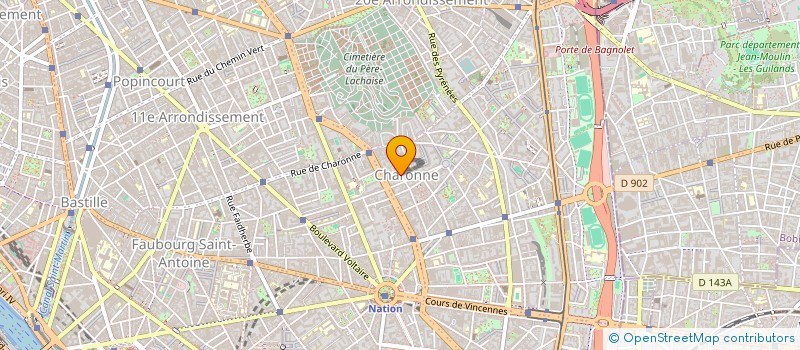 localisation de l'entreprise ASSOC COMPAGNIE DU PIED PLUME  PARIS