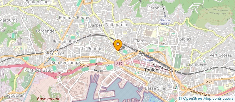 localisation de l'entreprise ASSOC COMPTABILITE SERVICE  TOULON