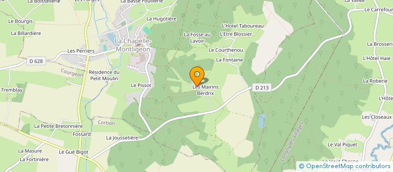 localisation de l'entreprise ASSOC CONCOURS EQUITATION DE MONTLIGEON à LA CHAPELLE-MONTLIGEON