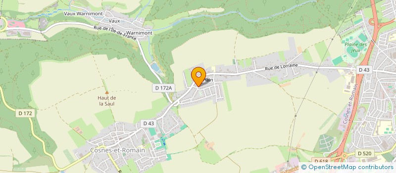 localisation de l'entreprise ASSOC CONFEDER SYNDICALE CADRE VIE  COSNES-ET-ROMAIN