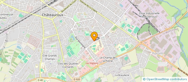 localisation de l'entreprise ASSOC CONSOM ALIMENT BIOLOGIQUE INDRE à CHATEAUROUX