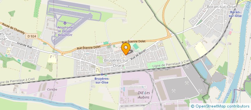 localisation de l'entreprise ASSOC. COOP. SPORTIVE USEP PAUL VERLAINE  BRUYERES-SUR-OISE