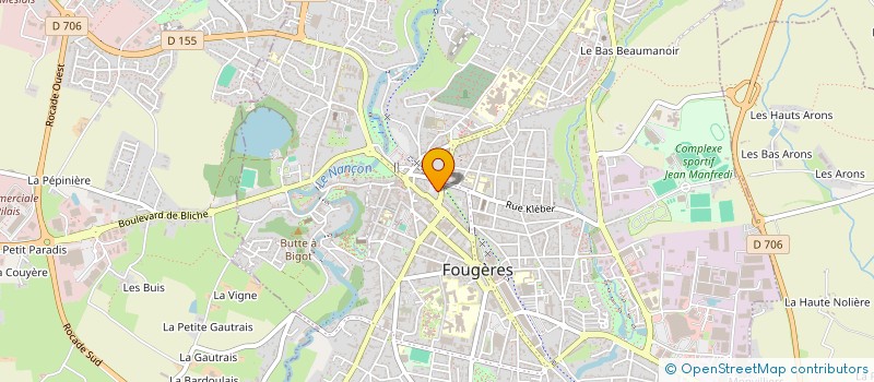 localisation de l'entreprise ASSOC COPRO 5B RUE BARON  FOUGERES