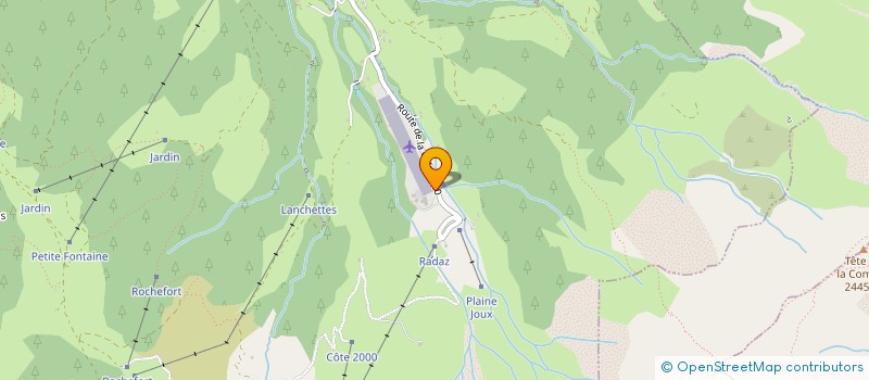 localisation de l'entreprise ASSOC COTE 2000 COMMUNICATION  MEGEVE